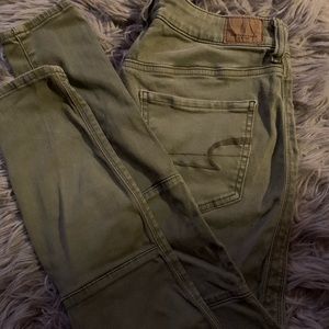Army green American Eagle jeans